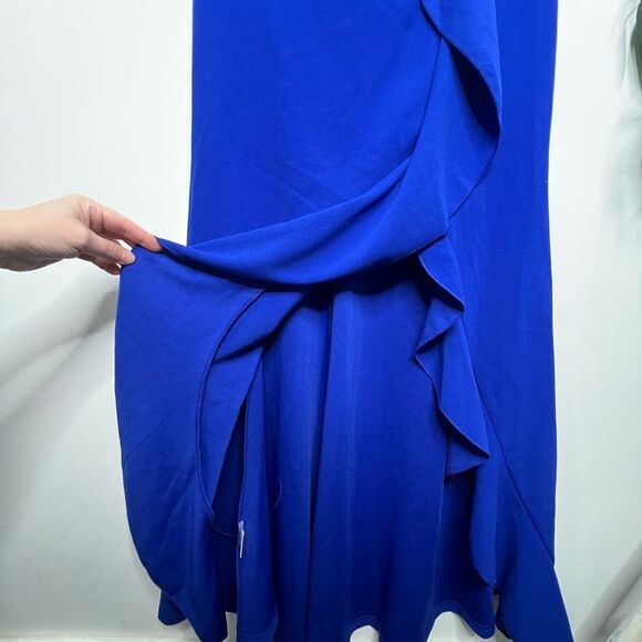 Chic Blue Maxi Dress with Flowing Silhouette - Picture 4 of 7